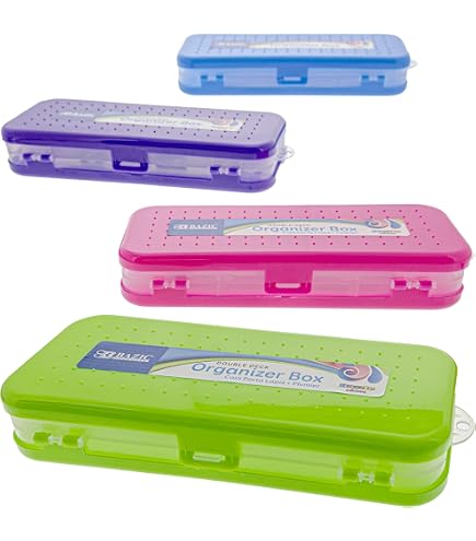 Amazon.com : BAZIC PRODUCTS Bright Color Double Deck Organizer Box
