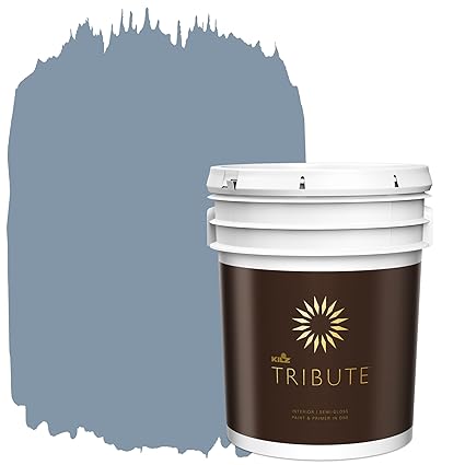Kilz Tribute Interior Semi Gloss Paint And Primer In One 5 Gallon Vintage Indigo Tb 48