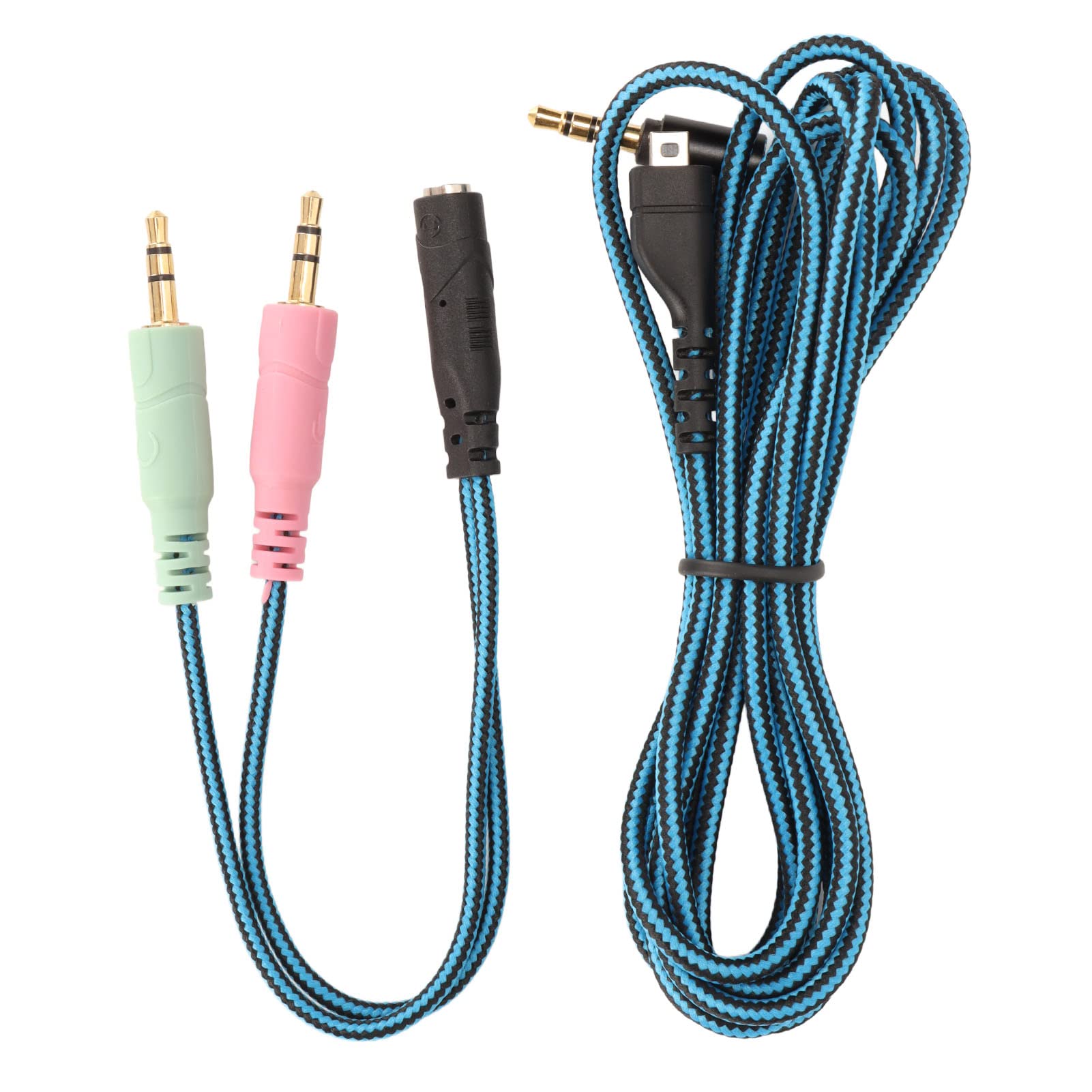 VBESTLIFE Headset Cord, Professional Replacement Headphone Cable Gaming Headsets Cable, for SteelSeries Arctis 3 Blue 78.7in, for Arctis 5, for Arctis 7, for Arctis Pro