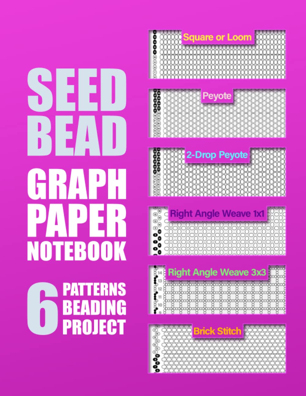 Seed Bead Graph Paper Notebook: Multiple Seed Bead Graph Paper for