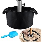 Feoang Beach Umbrella Base Weight Bag with Sand Anchor 600D Oxford Cloth Sand Weights Bags with Shovel Fillable Sand Bags for Sun Umbrella Stand Base Stainless Steel Beach Umbrella Stand Holder