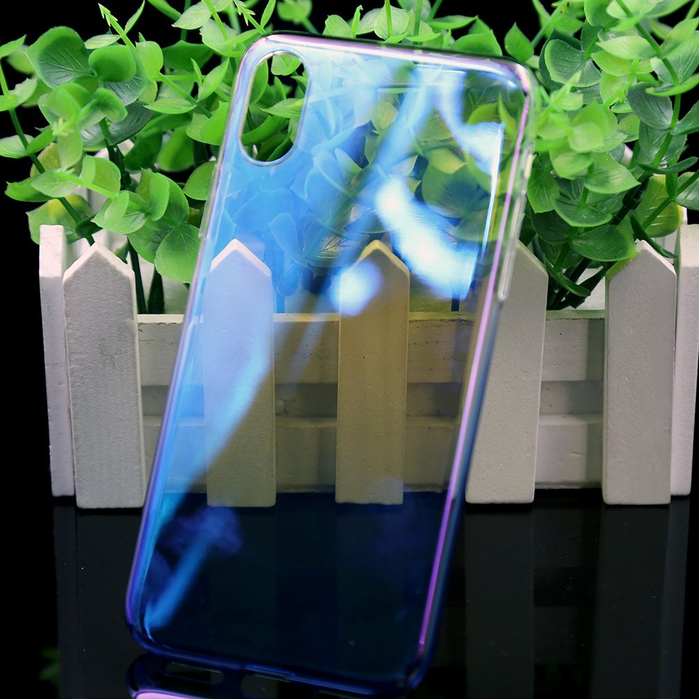 Iphone X Case Gradient Change Color Back Cover Transparent Glaza