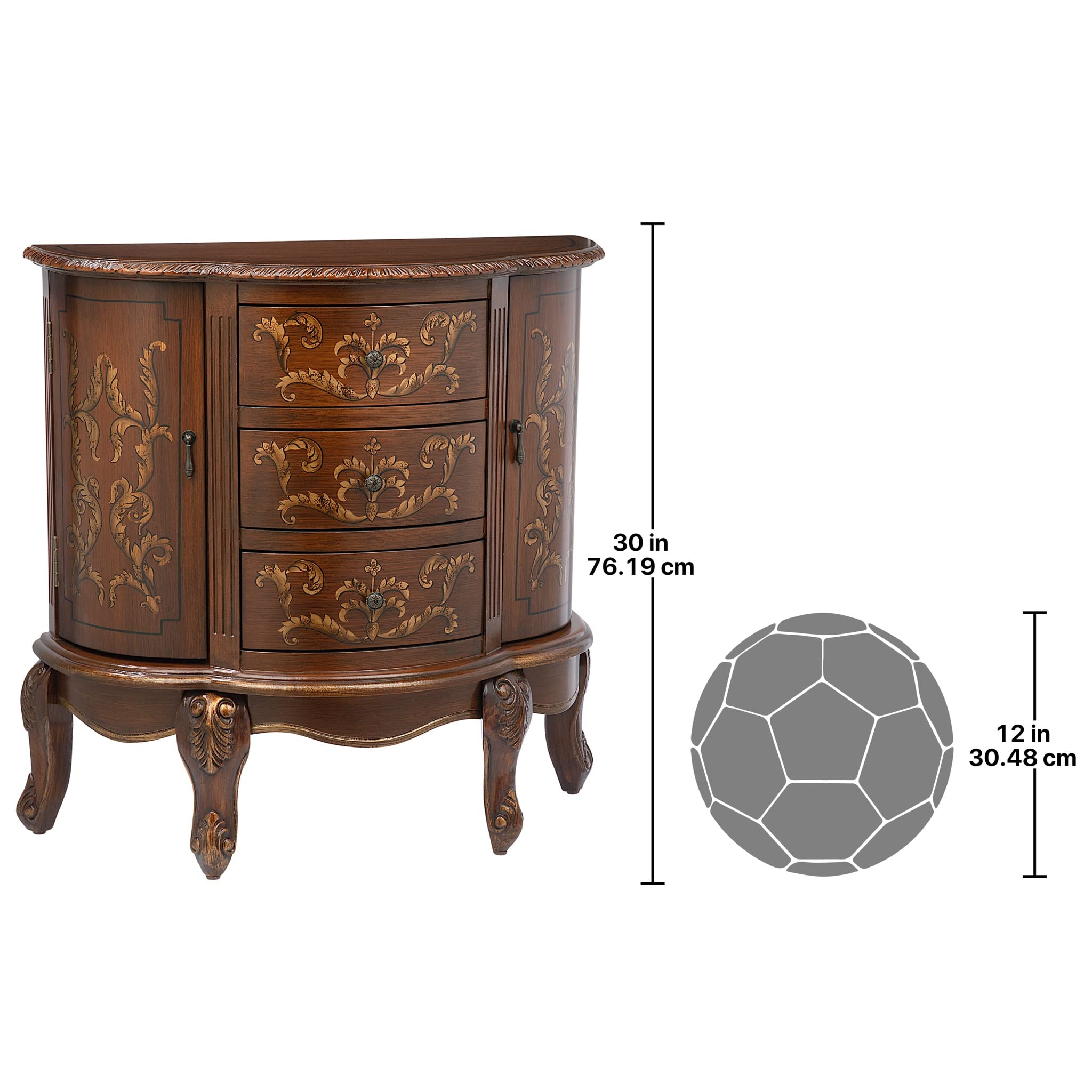 Mua Design Toscano Villa Lucchesi Serpentine Console Table with Drawers ...