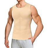 Nebility Shapewear Mens Compression Shirt - Slimming Body Shaper Vest Sleeveless Undershirts Workout Tank Tops
