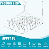 Sinnsally Folding Sock Dryer with 36 Pegs Stainless Steel Clothes Hanger view 2