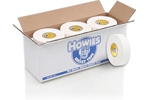 Howies White Hockey Tape | 1" White Cloth Stick & Bat Tape for Hockey, Lacrosse, Baseball, Sports | Multiple Pack Sizes | Str