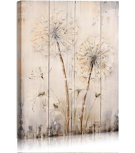 Cuadro Minimalista De Diente De León Para Pared, Lienzo De Pintura Balck Blanco Make Wish Poster Impresiones Para Sala De Estar, Dormitorio, Guardería, Decoración De 60 X 90 Cm X 3 Sin