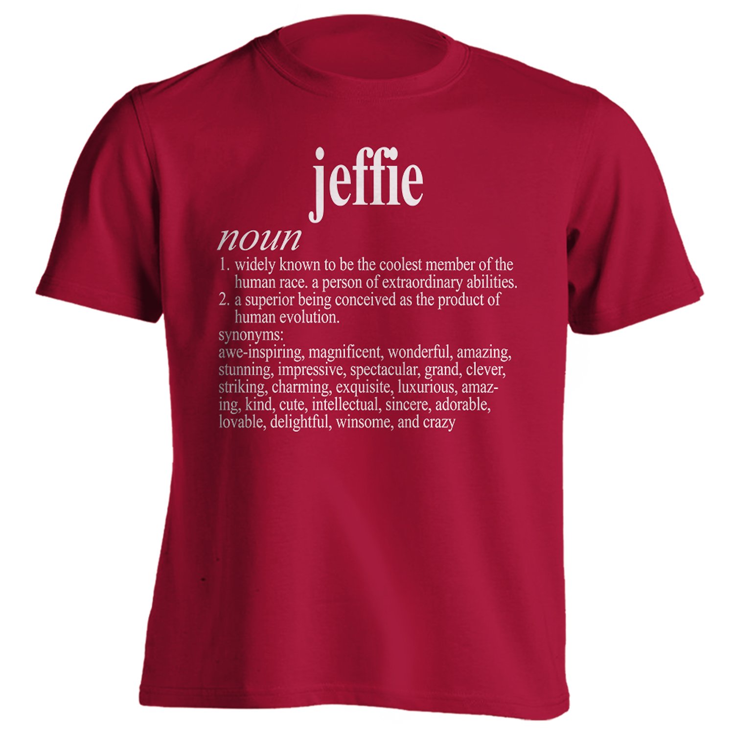 Shirts Fashion Vintage Style Jeffie Funny First Name Definition Adult T Shirt Imporfrio Com
