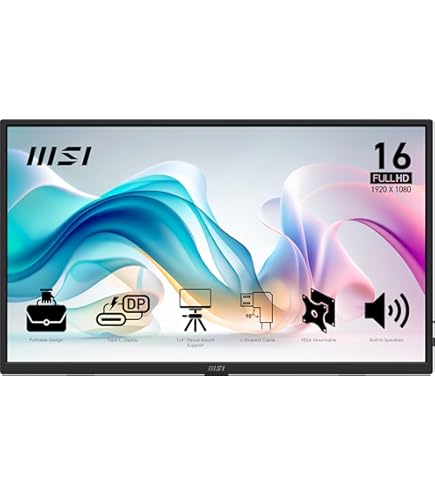Amazon.com: MSI PRO MP161 E2 Portable Monitor 15.6 Inches Full HD