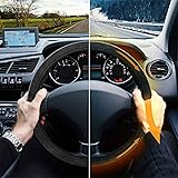 Heated Steering Wheel Cover, Universal 12V Output Voltage Quick Heating Black, Velour Soft Non Slip Keep Warm Wheel Protector
