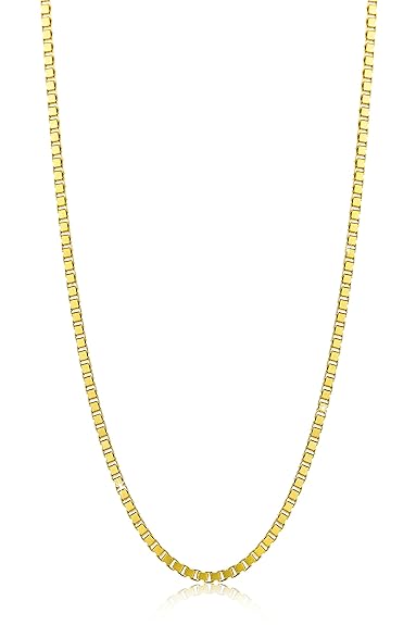 Orovi Damen Veneziakette Halskette 8 Karat (333) GelbGold Venezia kette Goldkette 0.7 mm breit 45cm lange