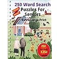 Word Search Puzzles for Seniors - Extra Large Print:Special Edition:250 Puzzles