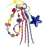 QTMY Beaded Rope Braided Keychain Bag Charms for Handbag Purse Backpack Accessories for Bogg Bag,942