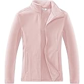 Outdoor Ventures Women's Lightweight Warm Zip Up Long-Sleeve Soft Polar Fleece Jacket for Fall Winter