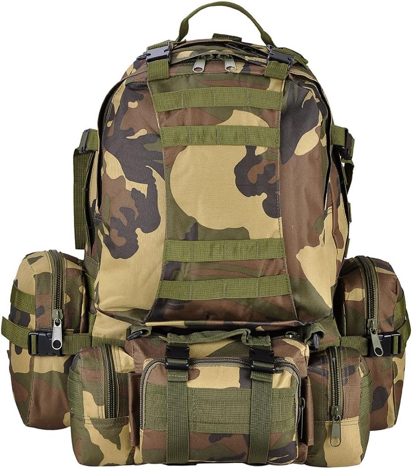 Xnonix 55L Outdoor Military Molle Tactical Backpack Rucksack Camping Bag Travel Hiking