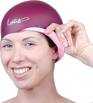 lahtak gorro piscina reversible 3d gorro de natacion gorro natacion mujer hombre gorro de bano ninos y adultos 100 de silicona impermeable