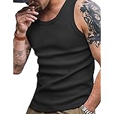 Jiasinju Men's Workout Tank Tops Ribbed Gym Sleeveless Dry Fit Bodybuilding Shirts Fitness Athletic Muscle Tee