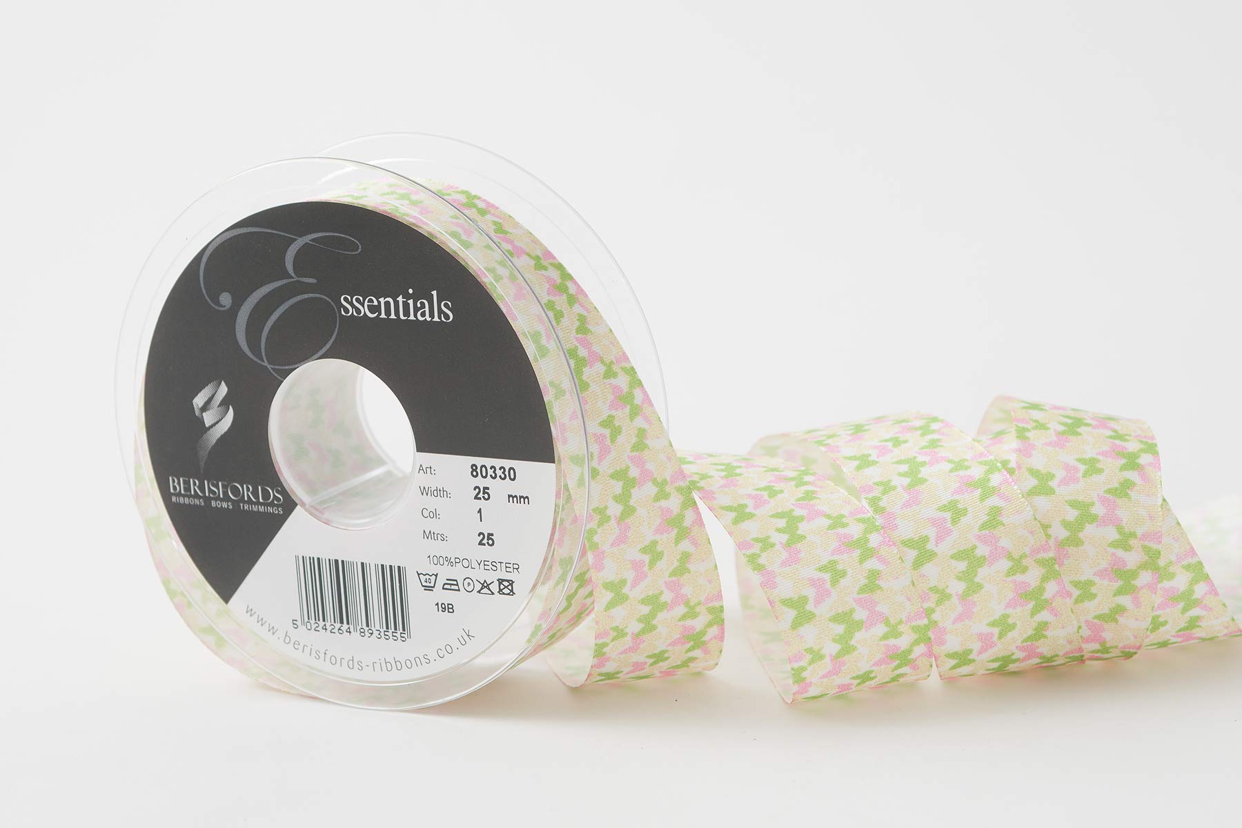Berisfords Ribbon, Multi, 25mm x 25m roll