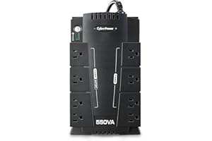 CyberPower CP550SLG Standby UPS System, 550VA/330W, 8 Outlets, Compact