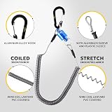 SF Strongest Magnetic Release Holder with Coiled Lanyard Aluminum Blue view 4