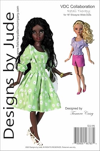Retail Therapy Doll Clothes Sewing Pattern for Ellowyne Wilde