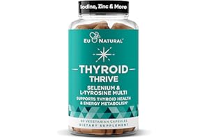 EU NATURAL Thrive Energy Support – Naturally Fight Fatigue, Balance Hormones, Promote Focused Energy – Zinc, Selenium, Iodine – 60 Vegetarian Soft Capsules