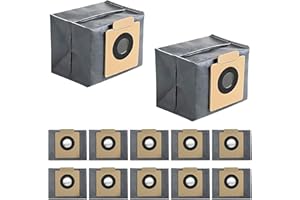 PURE REALM 12 Pack Dust bags for Eufy X10 Pro Omni Robot Vacuum & X8 Pro with Self-Empty Station，Large Capacity Disposable Replacement dust Bag Accessory