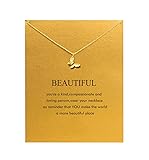 Baydurcan Butterfly Necklace with Message Card Gift