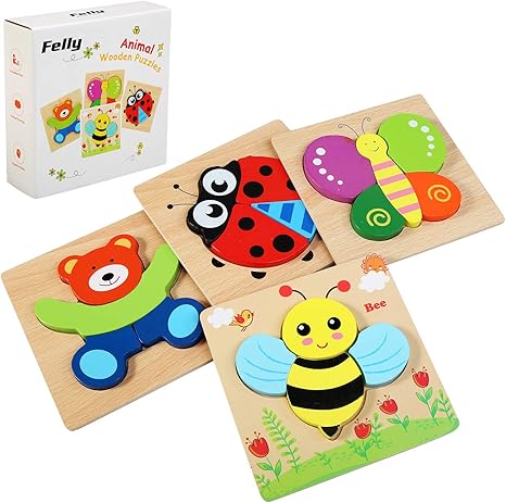 Felly Juguetes Bebes, Puzzles de Madera Educativos para Bebé ...