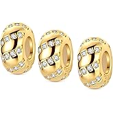 Stopper Beads Fit For Pandora Bracelets, Sterling Silver Spacer Charms For Bracelets, Hypoallergenic Bead Charm For Jewelry Diy Gifts For Women