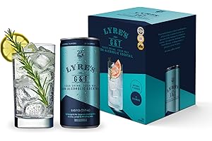 Lyre's Non-Alcoholic G&T 4-Pack, Ready-to-Drink Alcohol-Free Gin & Tonic, Low-Calorie Mocktail, Premium Non-Alcoholic Pre-Mixed Gin Alternative (8.45 Fl Oz x 4)