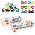 2 Pcs Monthly Label Holder Organizer with 6000 Pcs Round Month Labels Months of The Year Labels Expiration Date Stickers Food Labels Stickers Removable Labels Color Coding Label Stickers