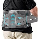King Mills Plus Size Back Brace for Lower Back Pain, Breathable Obese Belly Support for Sciatica, Back Pain, Scoliosis, Two Sets of Support Bars. Lightweight. (Belly: 52" - 60")