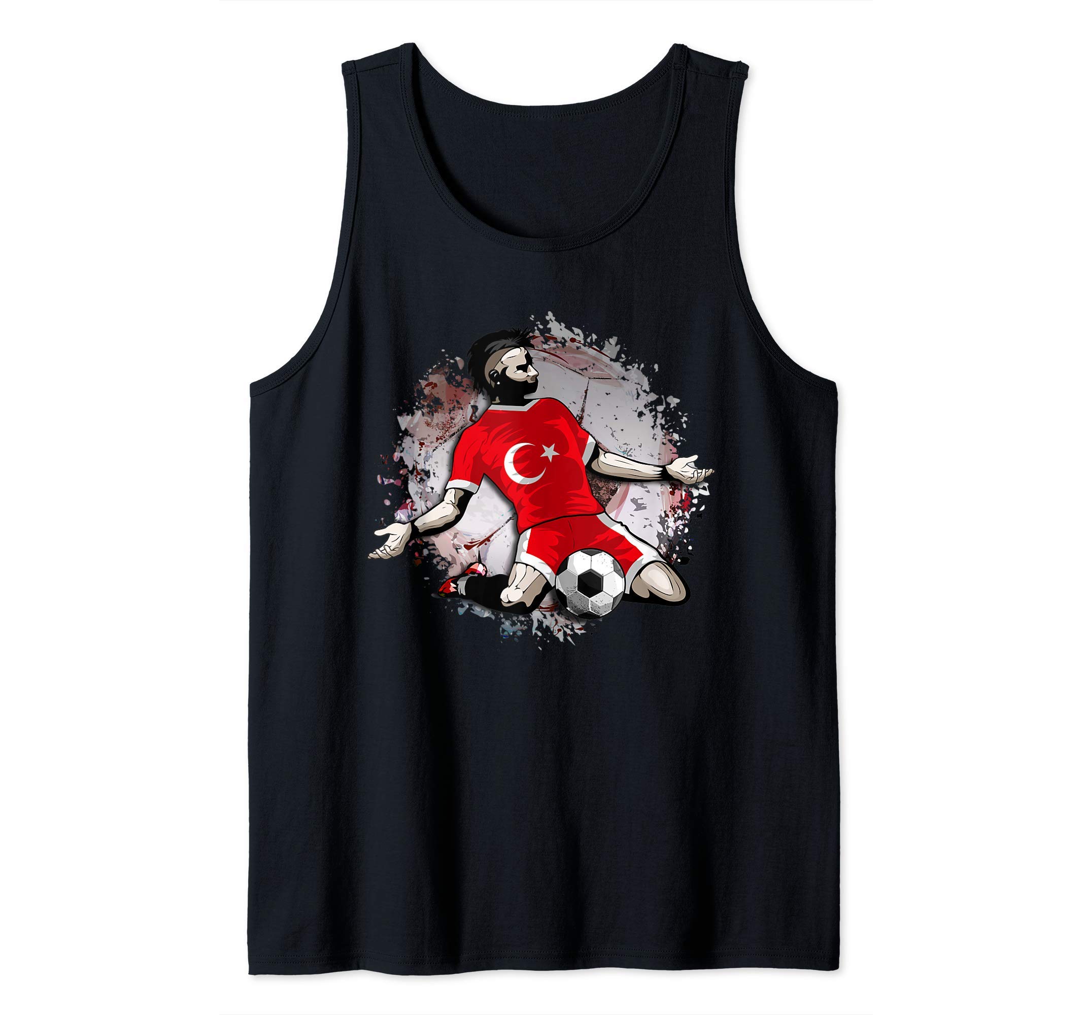 Turkey Soccer Turkish National Flag Proud Football Lovers Tank Top