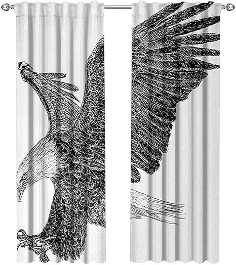 Amazon Co Jp 動物 キッチンカーテン バランス アフリカ象 サイドビュー エキゾチック スピリチュアル サファリの生き物 デジタルイラスト プリント 男の子の部屋用カーテン グレー W108 X L96 Inch ホーム キッチン