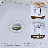 HNNHOME Shower Drain Cover Chrome 90/115mm Removable Top Cap White Dip Cup view 4