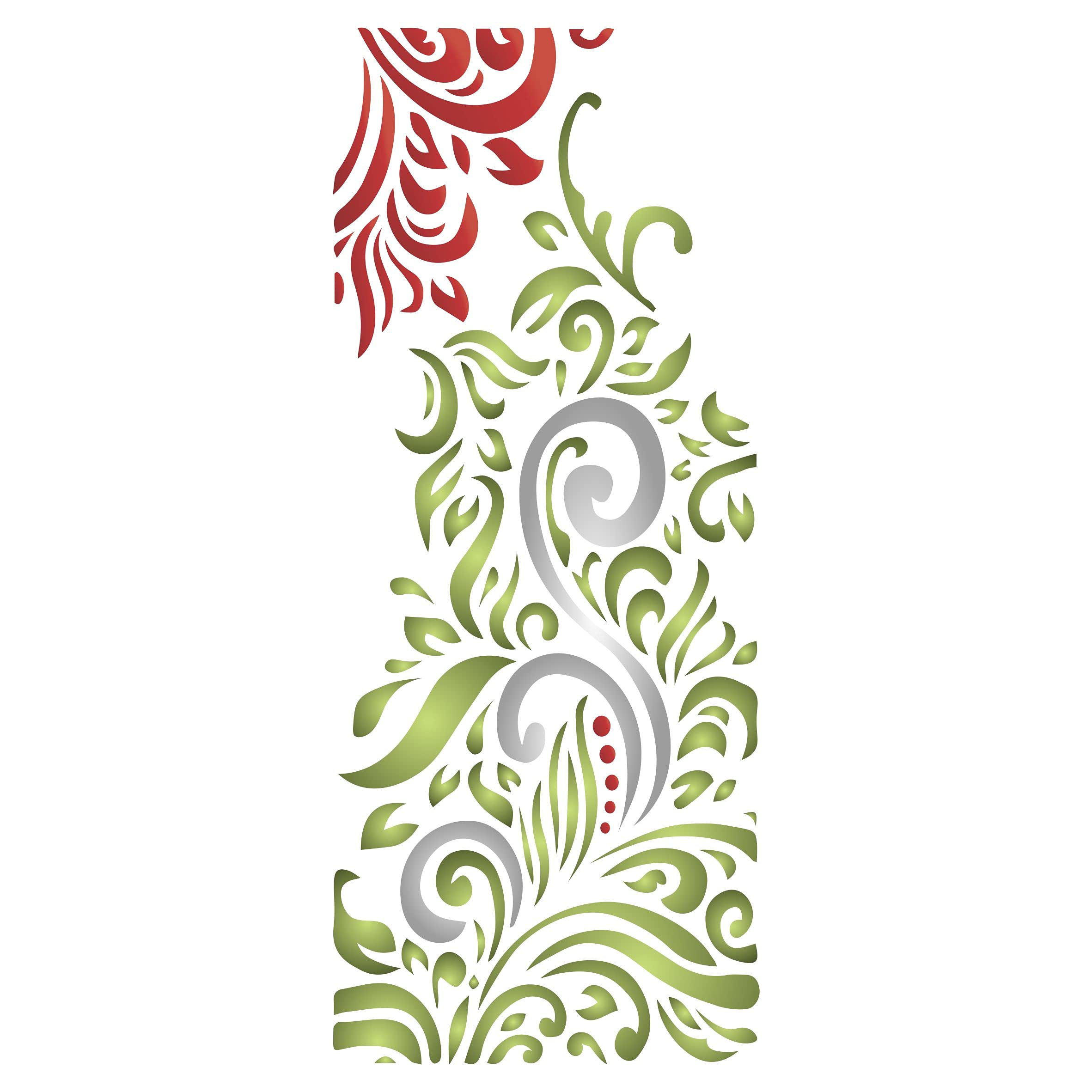 Slimline Scroll Stencil, 10 x 23 cm - Shape Scroll Card Making Slimline Dies Stencils for Cards Template