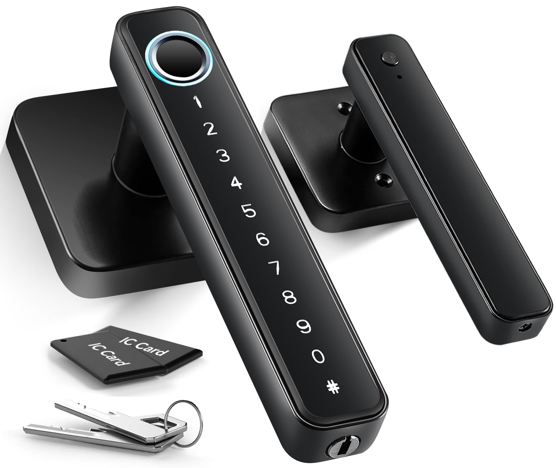 Photo 1 of 4-in-1 Smart Fingerprint Door Knob Lock - No App Required, Door Locks for Bedrooms & Offices, Finger Print Door Knobs with Keypad & Code