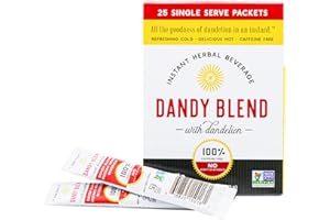 Dandy Blend Instant Dandelion Beverage, 25 Single Serving Pouches, 70g