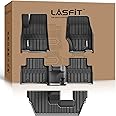 LASFIT Floor Mats for Jeep Grand Cherokee L 2021-2025 7-Seat (NOT Fit for 6-Passenger) All Weather TPE Custom Fit Car Mats Floor Liners 1st & 2nd & 3th Row, Black