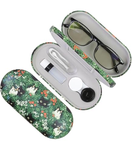 Amazon.com: MoKo Double Eyeglass Case, Contact Lens Case with