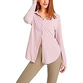 Women's UPF 50+ UV Sun Protection Long Sleeve Shirt Button-Down Shirt Yoga High Stretch Sport Blouses