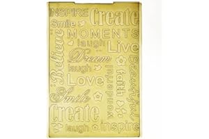DDOUJOY Words Smile Create Laugh Live Love Heart Flowers Background Plastic Embossing Folders for Card Making Scrapbooking and Other Paper Crafts 3010923