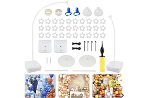 LELEAN Balloon Arch Stand Kit 9.35FT & 6FT with Base Half Curve Balloon Arch Frame for Parties, Reusable Sturdy Floor Standing Holder for Balloon Garland Decoration