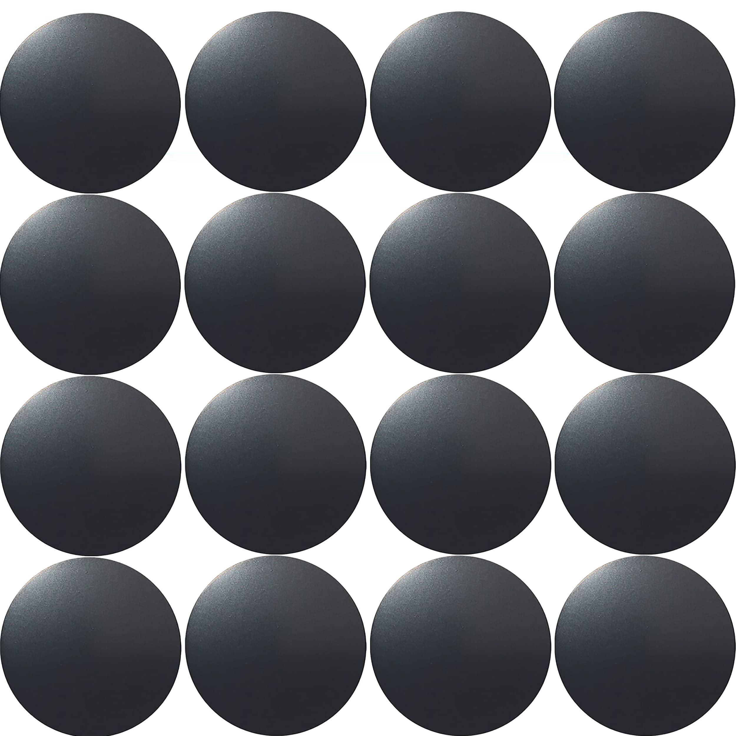 Photo 1 of SALEX Replacement Metal Plates Set for Magnetic Car Phone Holders, Wall & Air Vent Mounts, Cases, Magnets. Kit of 16 Black Round Iron Discs Without Holes. 3M Adhesive Backing. Steel Sheets 16 Pack.