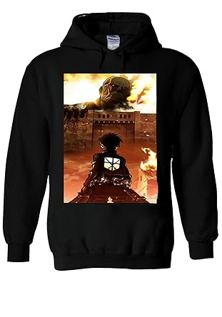 NisabellaLTD Anime Attack on Titan Manga War White Men Women Unisex Hooded Sweatshirt Hoodie