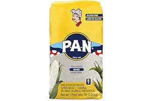 P.A.N. White Corn Meal – Pre-cooked Gluten Free and Kosher Flour for Arepas (5 lb/Pack of 1)