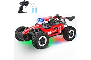 SZJJX Remote Control Car for Kids 3 4 5 6 7+, 20 KM/H High-Speed RC Cars with LED Lights, 2.4GHz 2WD Monster Truck Toys,Toy Cars for Girls Boys,Christmas & Birthday Gifts,Upgraded Anti-Collision Shaft–Red