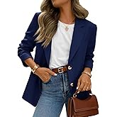 Cicy Bell Womens Business Casual Blazers Long Sleeve Button Down Work Suit Jackets Lapel Collared Lightweight Blazer