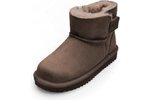 Balabala Kids Snow Boots Winter Boots for Girls Water Resistance Boys Snow Boots Girls Boots Faux Fur Suede Boots Warm